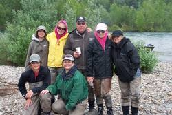 Payne Family Alaska 2012 Fishing Trip (Back row L to R: Ciara, Presley, Vic, Victoria and Jordyn. Front row L to R: Tyler and Angie)